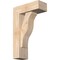 Ekena Millwork Funston Block Smooth Bracket w/ Offset Brace, Douglas Fir, 5 1/2"W x 14"D x 22"H BKT0604X14X22FST05SDF - alternate 1
